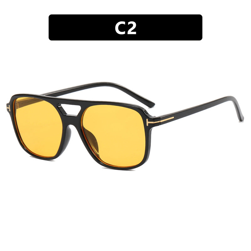 Damen modische quadratische Sonnenbrille mit luxuriösem Kunststoffrahmen und UV-Schutz Karnz