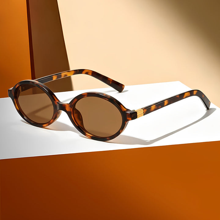 Vintage-inspirierte ovale Fassung Brille Karnz