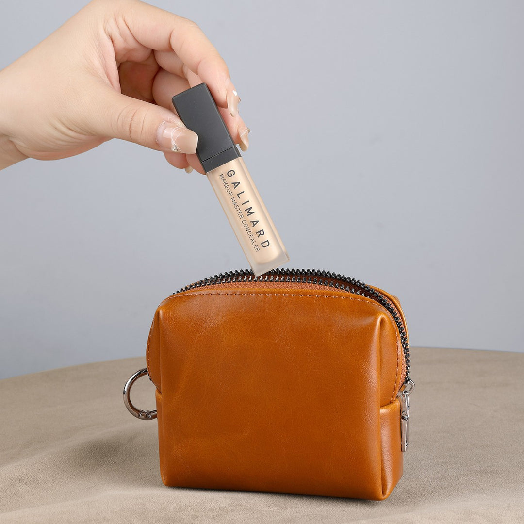 Texturierter Leder Kosmetik Organizer