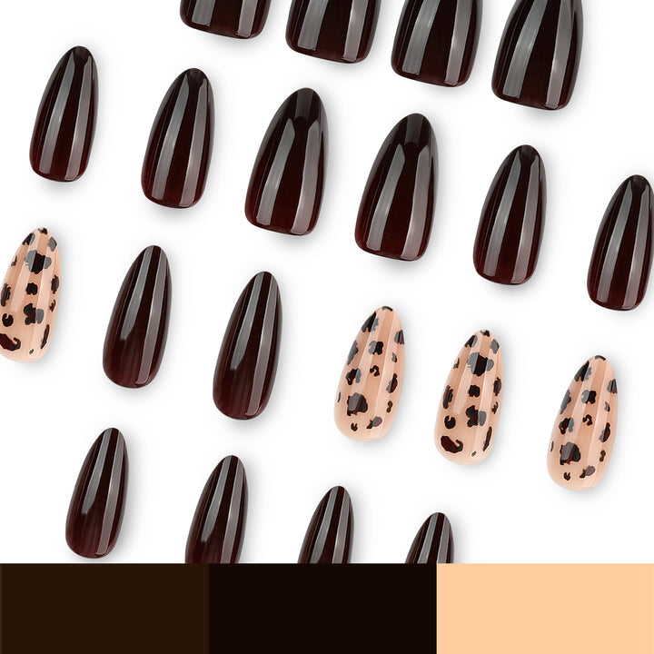 Kunstvolle Nagelverlängerungen mit elegantem Tierdesign Karnz