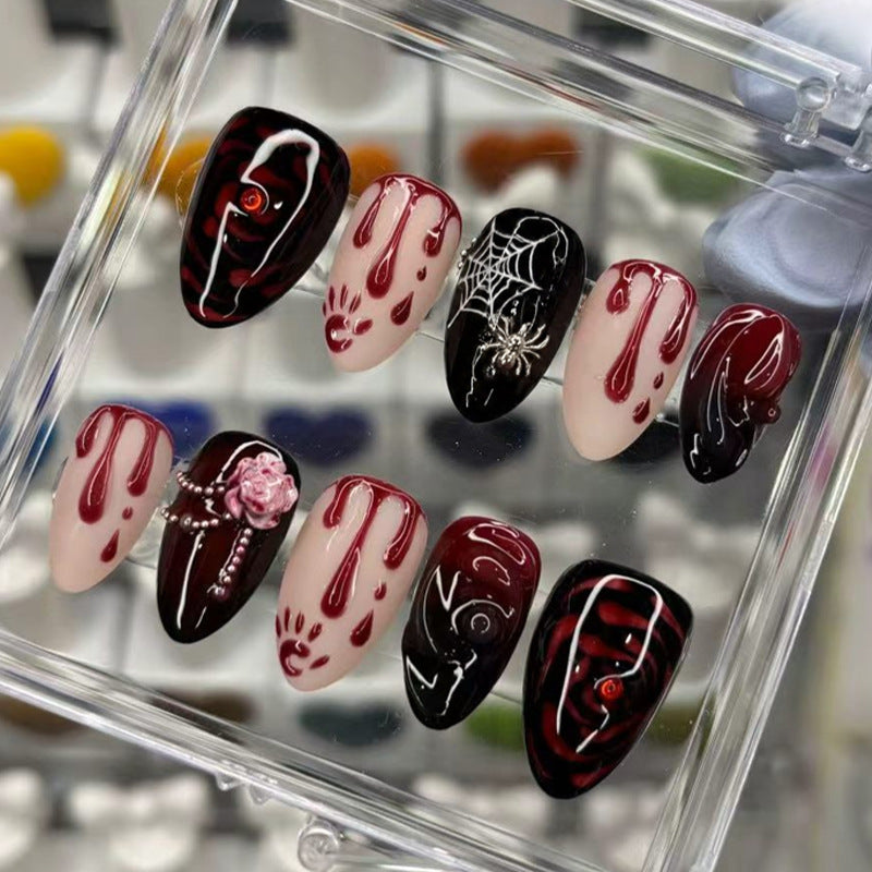 Halloween Kunstnagelset mit gruseligen Motiven Karnz