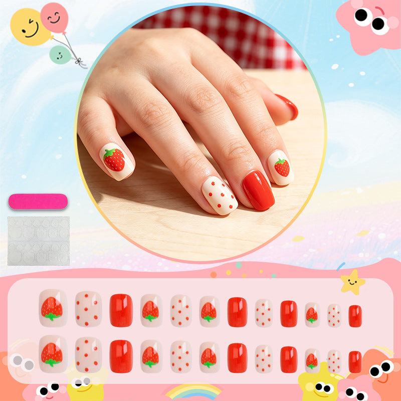 Kunstnagelset mit verspielten Flamingo- und Streifenmotiven Karnz