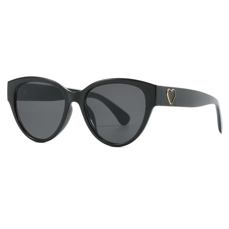 Damen Cat-Eye Sonnenbrille mit luxuriösem Leopardenmuster und charmanten Details Karnz