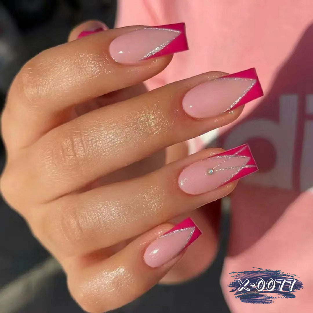 Künstlerisches French Tip Nagelset