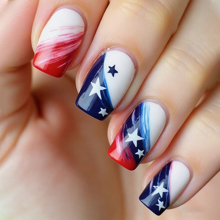 Patriotische Nagelkunst Design Karnz