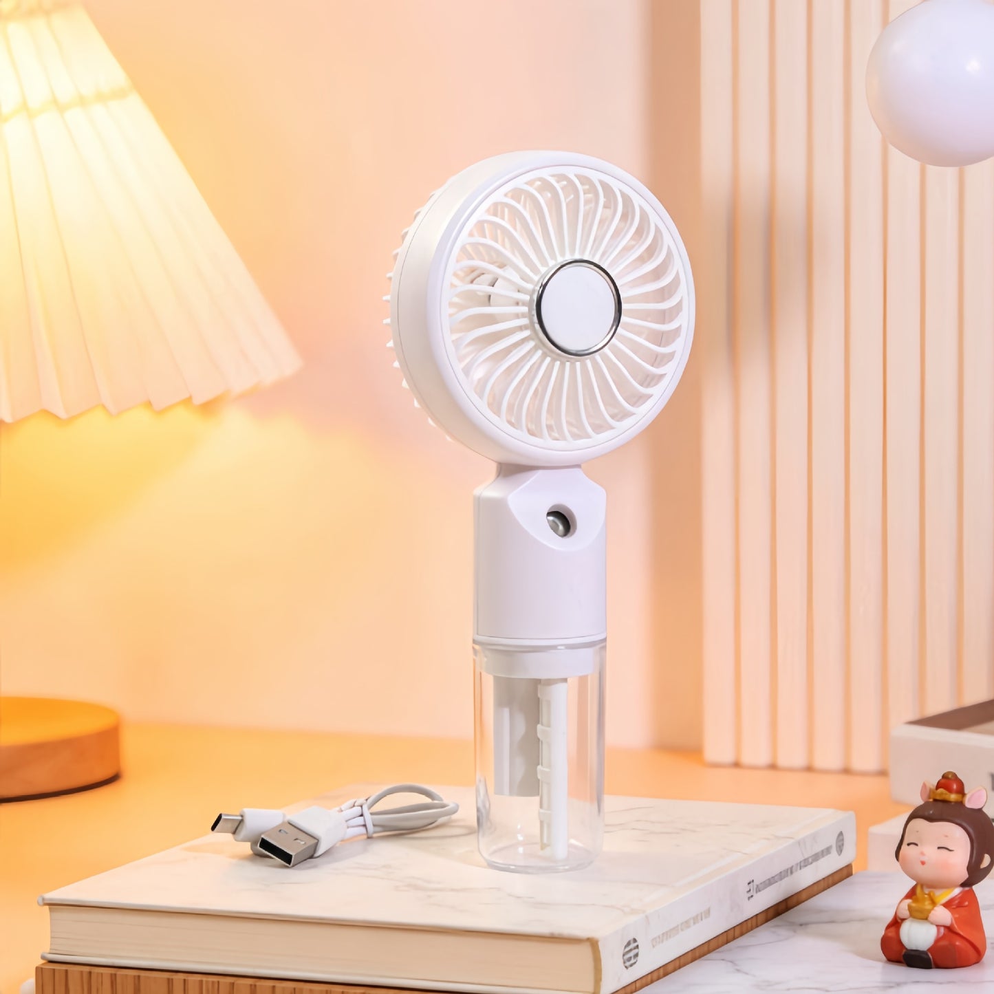 Damen tragbarer Handventilator mit Sprühfunktion Karnz