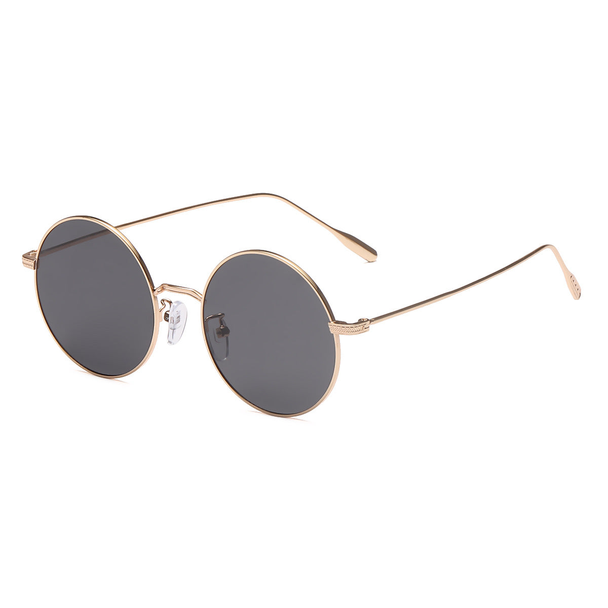 Damen runde Sonnenbrille mit elegantem Metallrahmen und polarisierten Gläsern Karnz