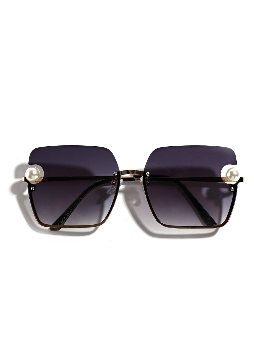 Damen quadratische Sonnenbrille mit elegantem Transparenzrahmen Karnz
