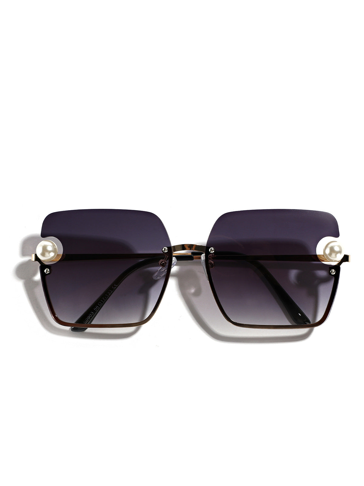 Damen quadratische Sonnenbrille mit elegantem Transparenzrahmen Karnz