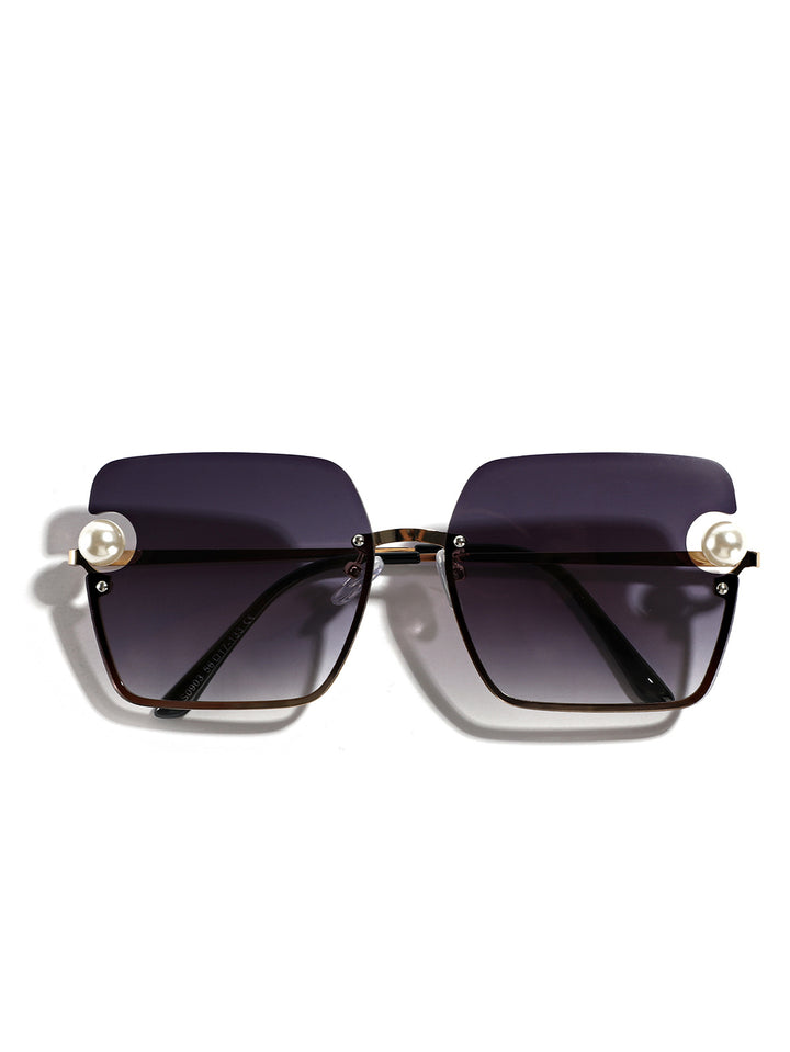 Damen quadratische Sonnenbrille mit elegantem Transparenzrahmen Karnz