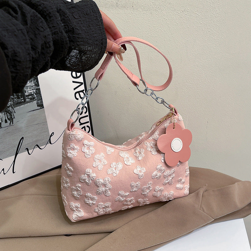 WoStylish Hobo-Handtasche mit floralem Charm Karnz