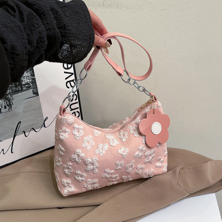 WoStylish Hobo-Handtasche mit floralem Charm Karnz