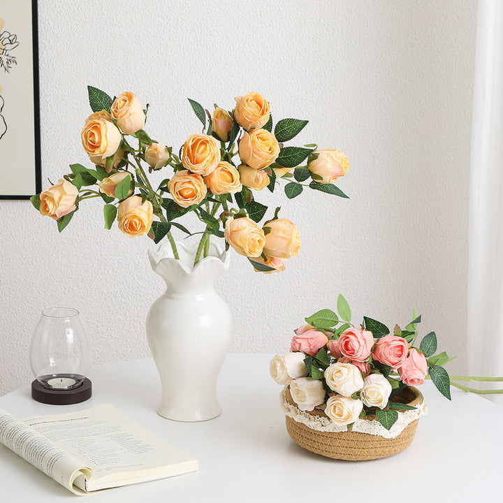 Realistische Kunstrose mit detaillierten Blüten Karnz