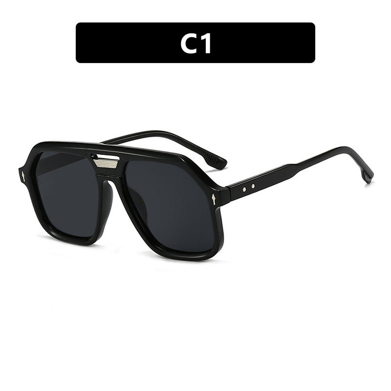 Damen oversized Sonnenbrille mit polygonalem Rahmen und UV-Schutz Karnz