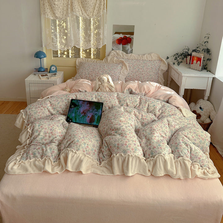Gemütliches Patchwork Steppbett-Set
