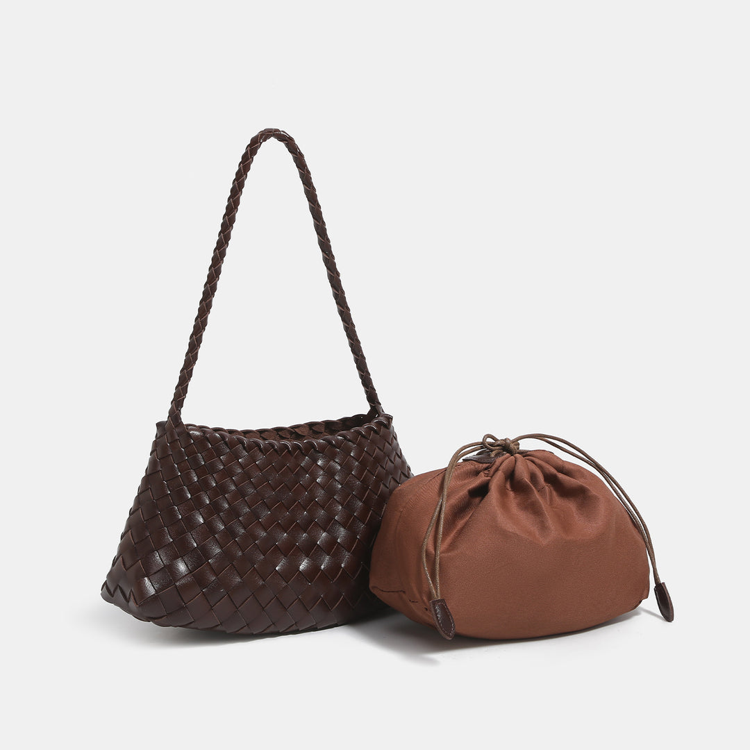 Gewebte Lederhandtasche