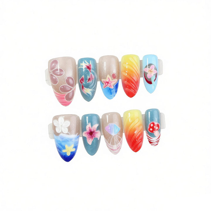 Künstlerisches Küsten-Nageldesign Karnz