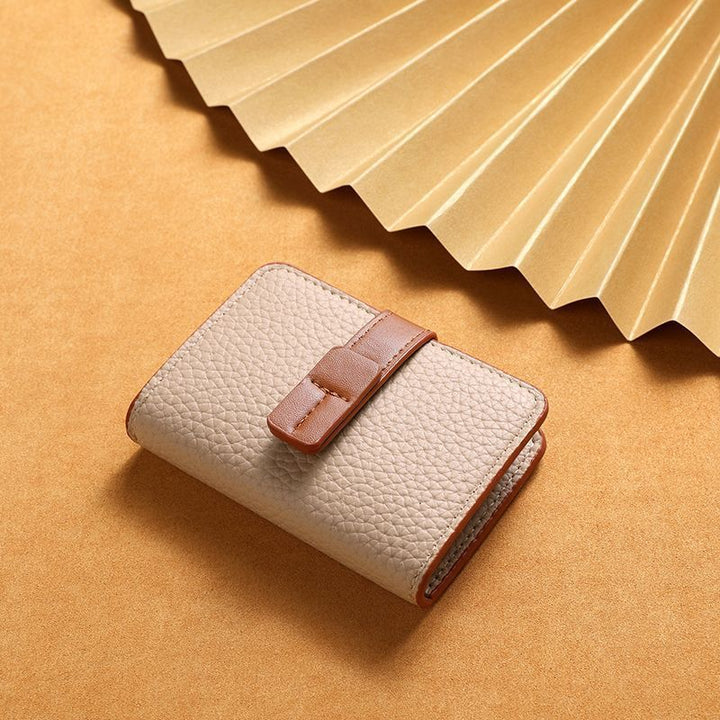 Texturiertes Leder-Kartenhalter-Wallet Karnz
