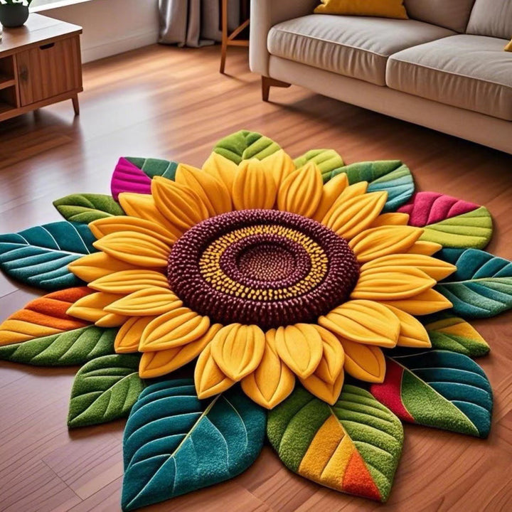 Florales Muster Plüsch-Teppich