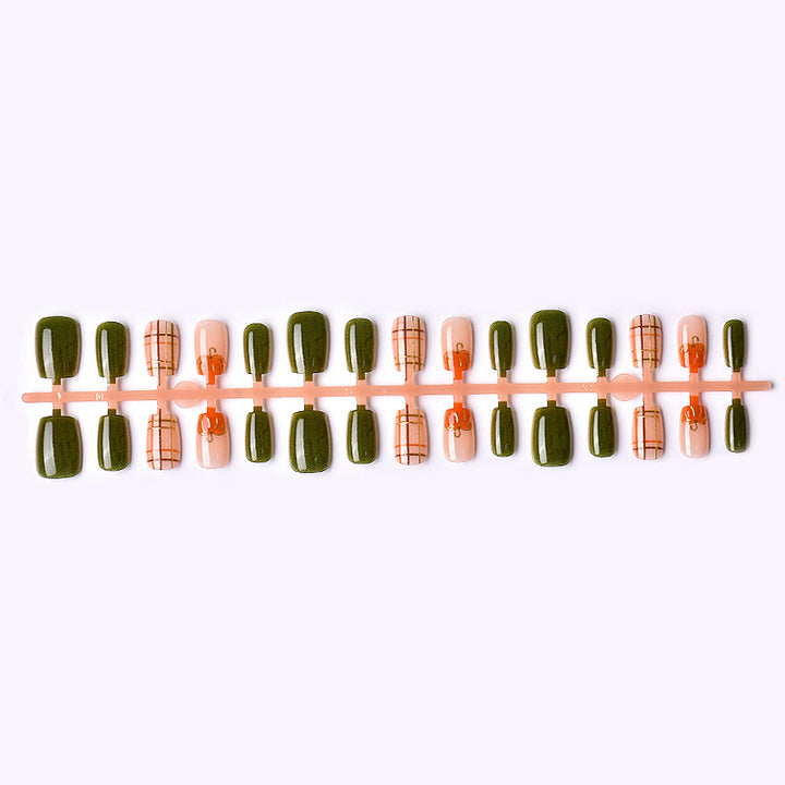 Saisonales Kürbis Nagelkunst Set