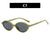 Damen modische ovale Sonnenbrille mit geschwungenem Rahmen und UV-Schutz Karnz