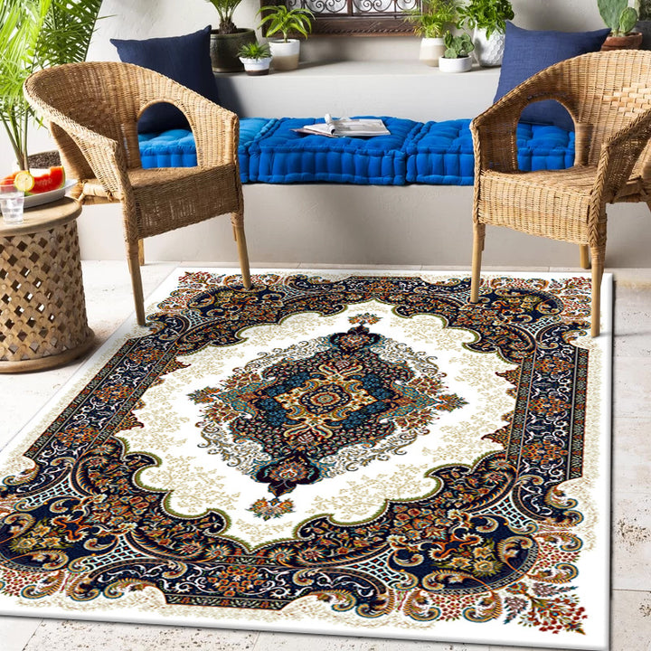 Elegante Vintage Blumen Teppich