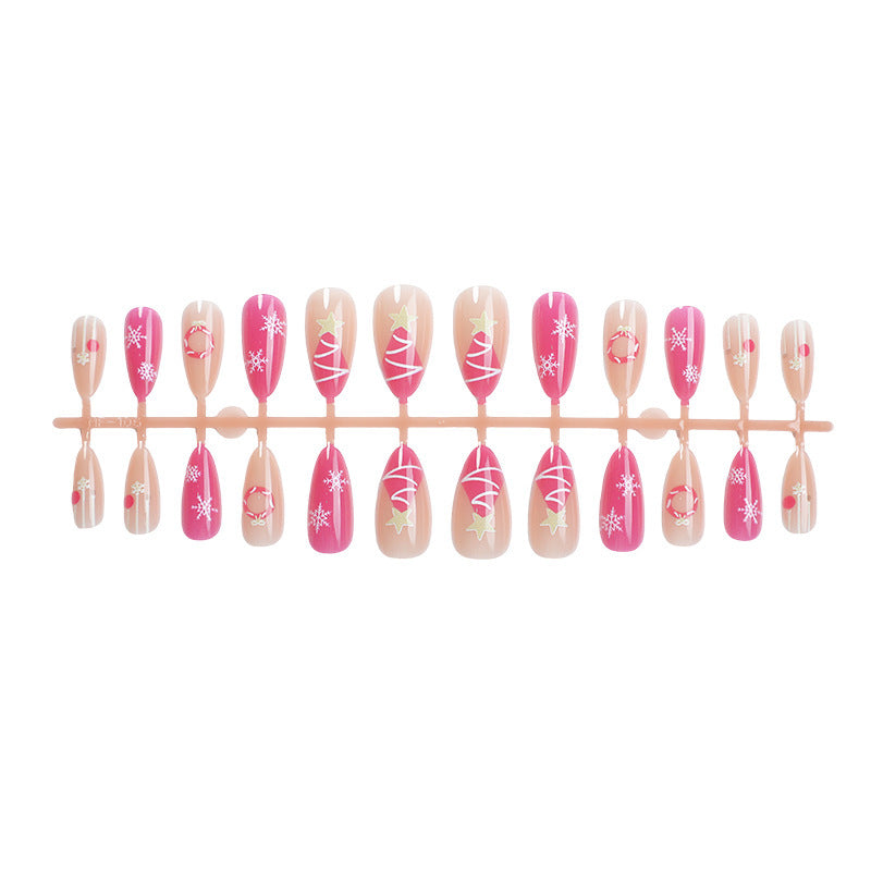 Festliches saisonales Press-On Nagelkunst Set Karnz