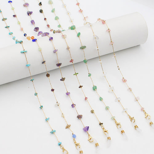 Elegante mit Kristallen verzierte Brillenkette Karnz