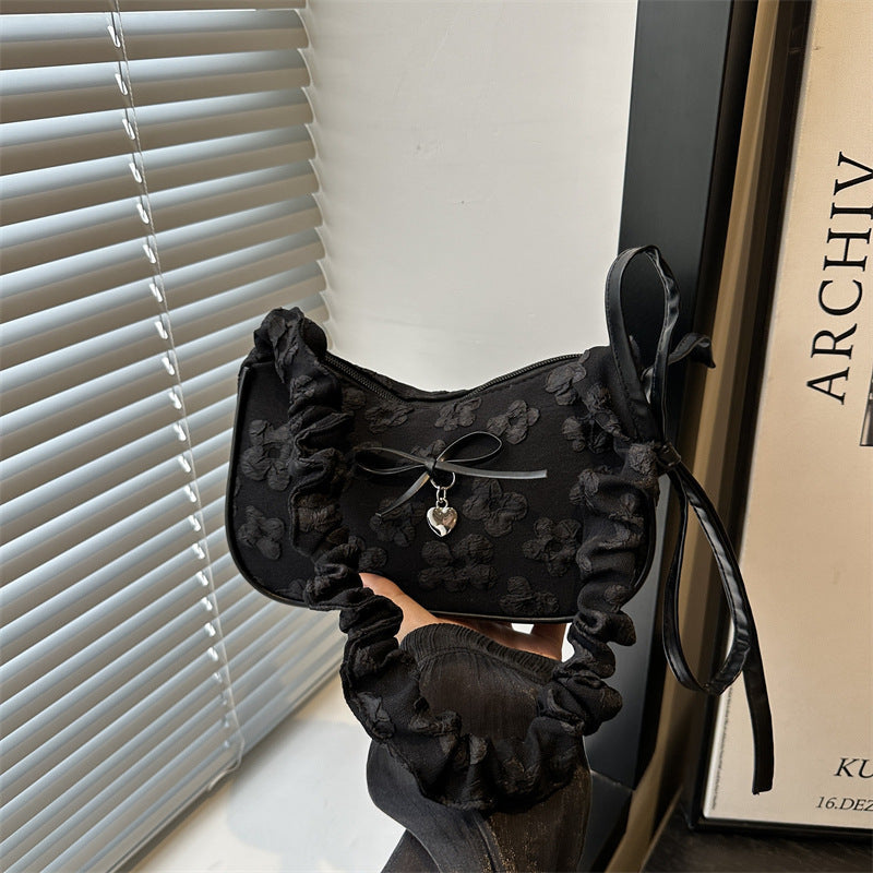 Elegante florale verzierte Schultertasche Karnz