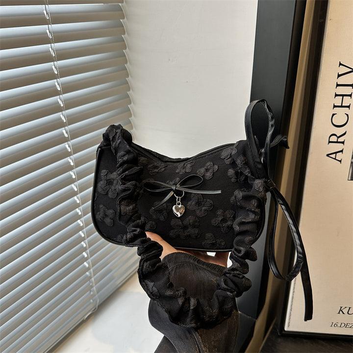 Elegante florale verzierte Schultertasche Karnz