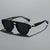 Damen Designer-Sonnenbrille mit modernem, kantigem Rahmen und Farbverlauf Karnz