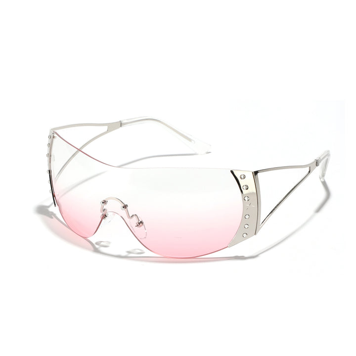 Damen futuristische Sonnenbrille mit stilvollem Rahmen und hochgradigem UV-Schutz Karnz