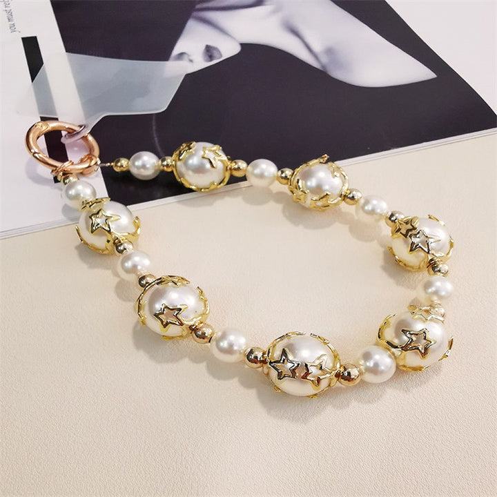 Elegante Stern-Akzent Perlenkette Karnz