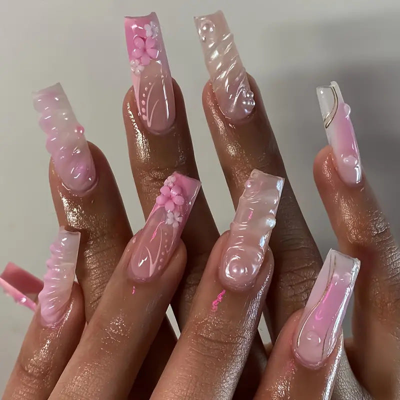 Künstlerische Blumen Nagelverzierungen Karnz 1787977866