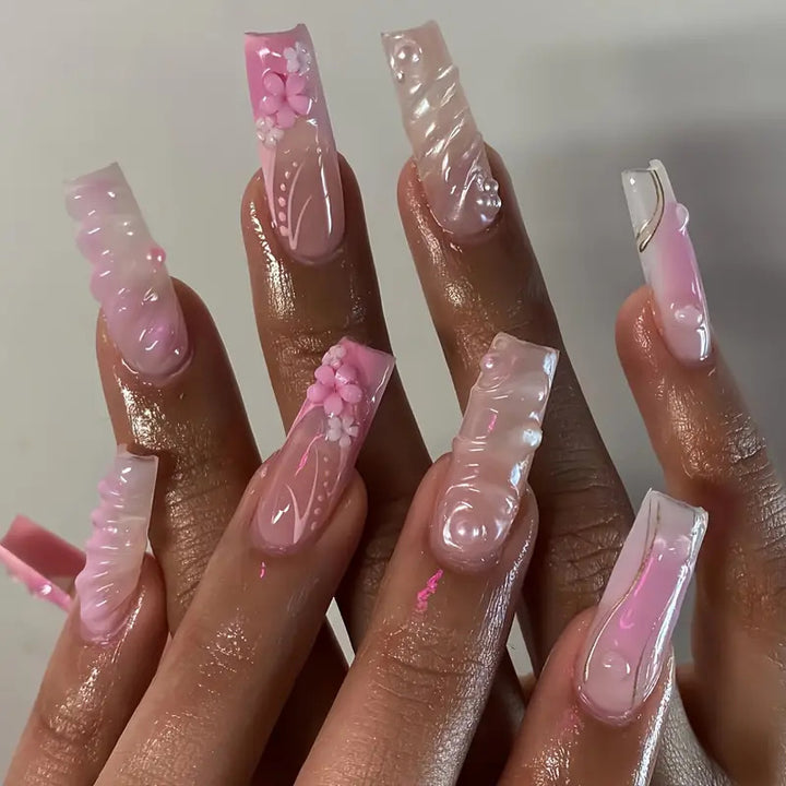 Künstlerische Blumen Nagelverzierungen Karnz 1787977866