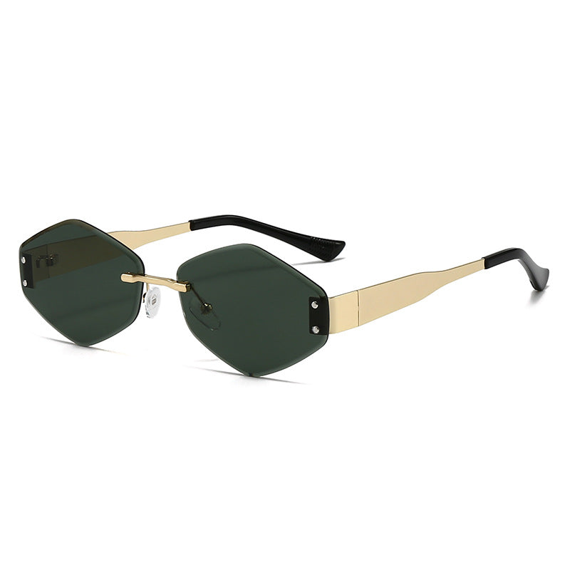 Damen modische Sonnenbrille im trendigen Hexagon-Design Karnz