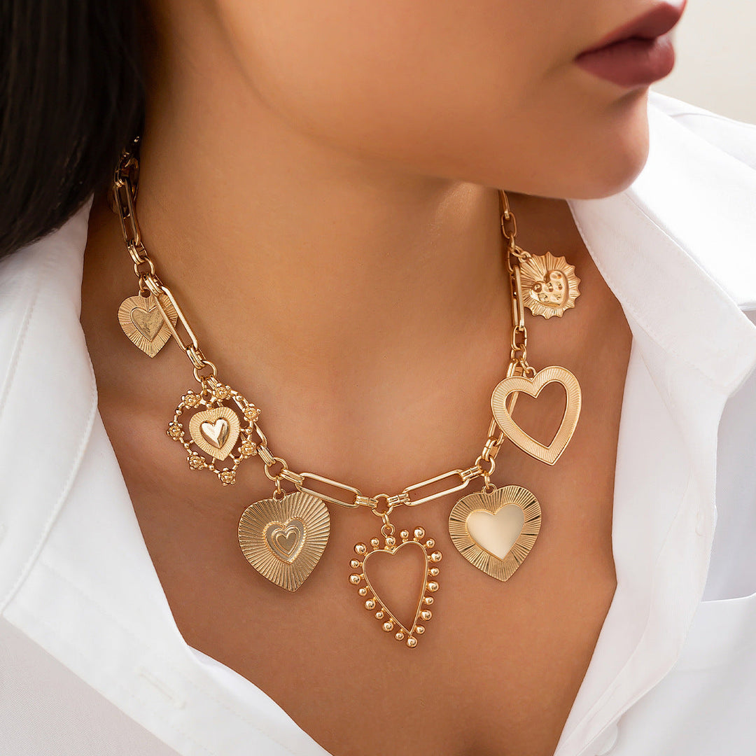 Karnz | Chunky Herz Charm Halskette