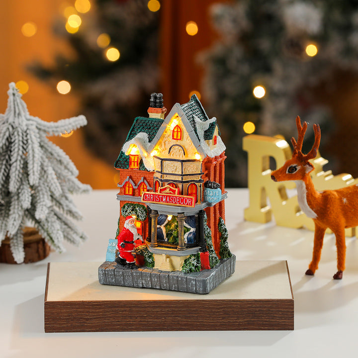 LED Beleuchtete Weihnachts-Candy-Shop-Figurine Karnz