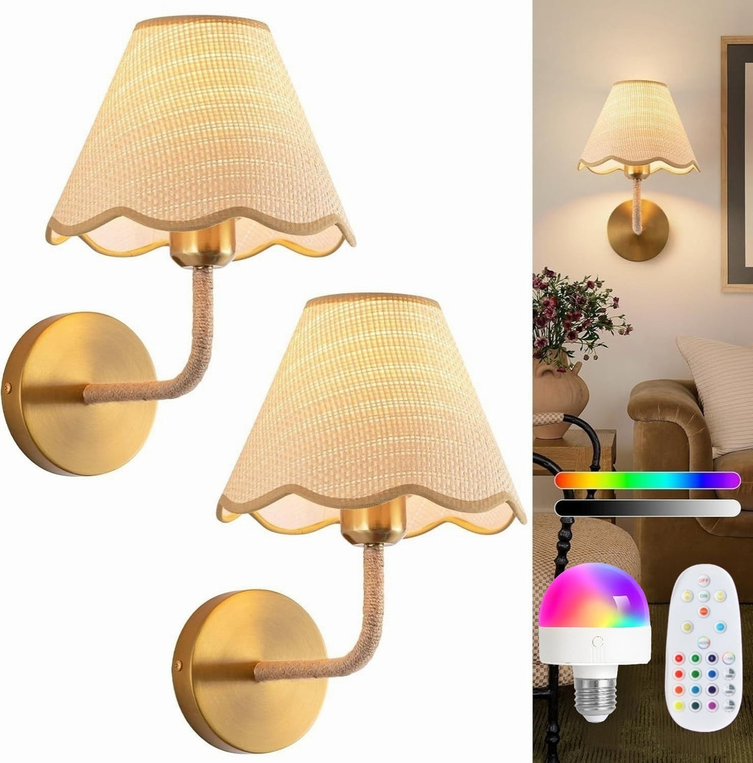 Moderne Stoff Wandlampe