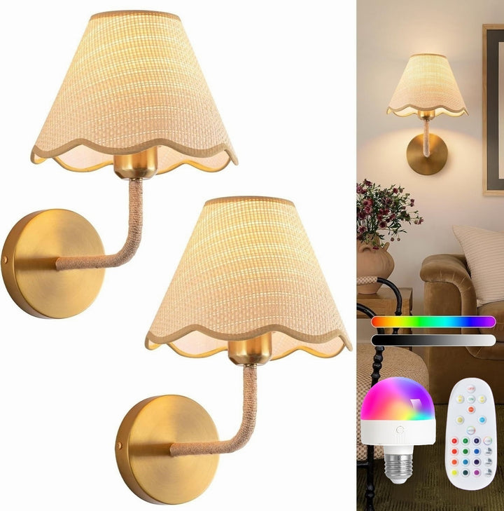 Moderne Stoff Wandlampe