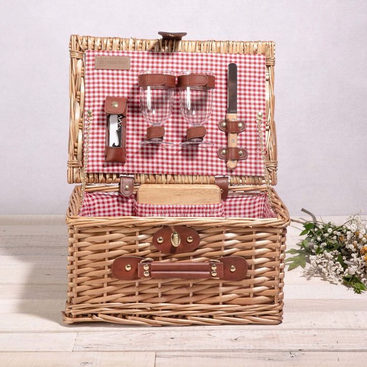 Damen Picknickkorb mit integriertem Geschirrset und rustikalem Design Karnz