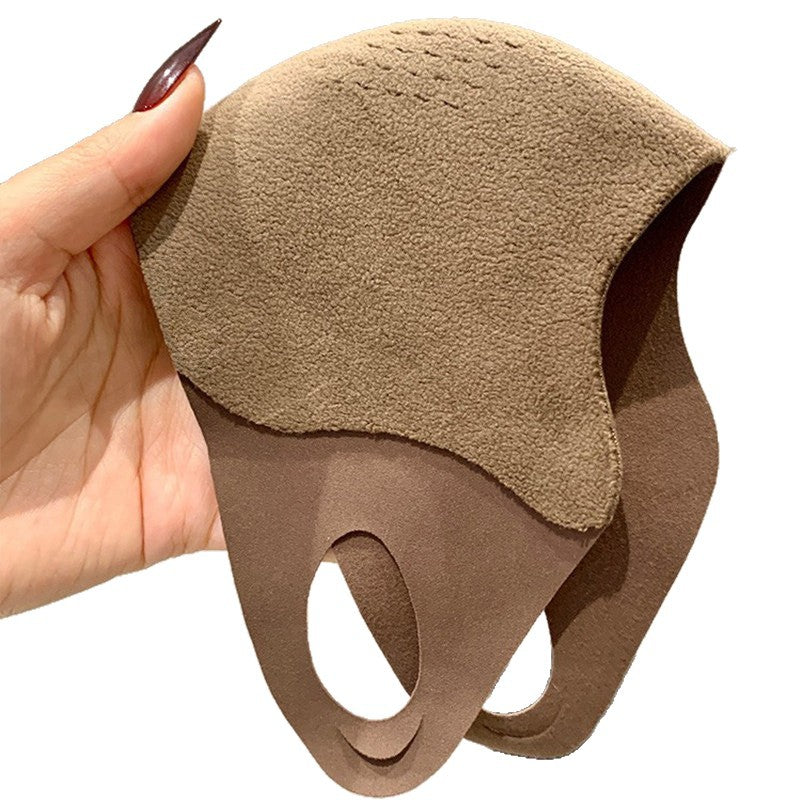 Ultra-weiche fleecegefütterte konturierte Gesichtsmaske mit atmungsaktiven Ohrschlaufen Karnz