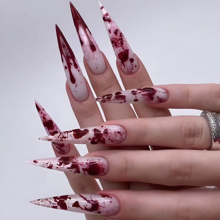 Gothic Blood-Drip Stiletto Nägel Karnz