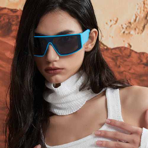 Damen futuristische Oversized-Sonnenbrille Karnz