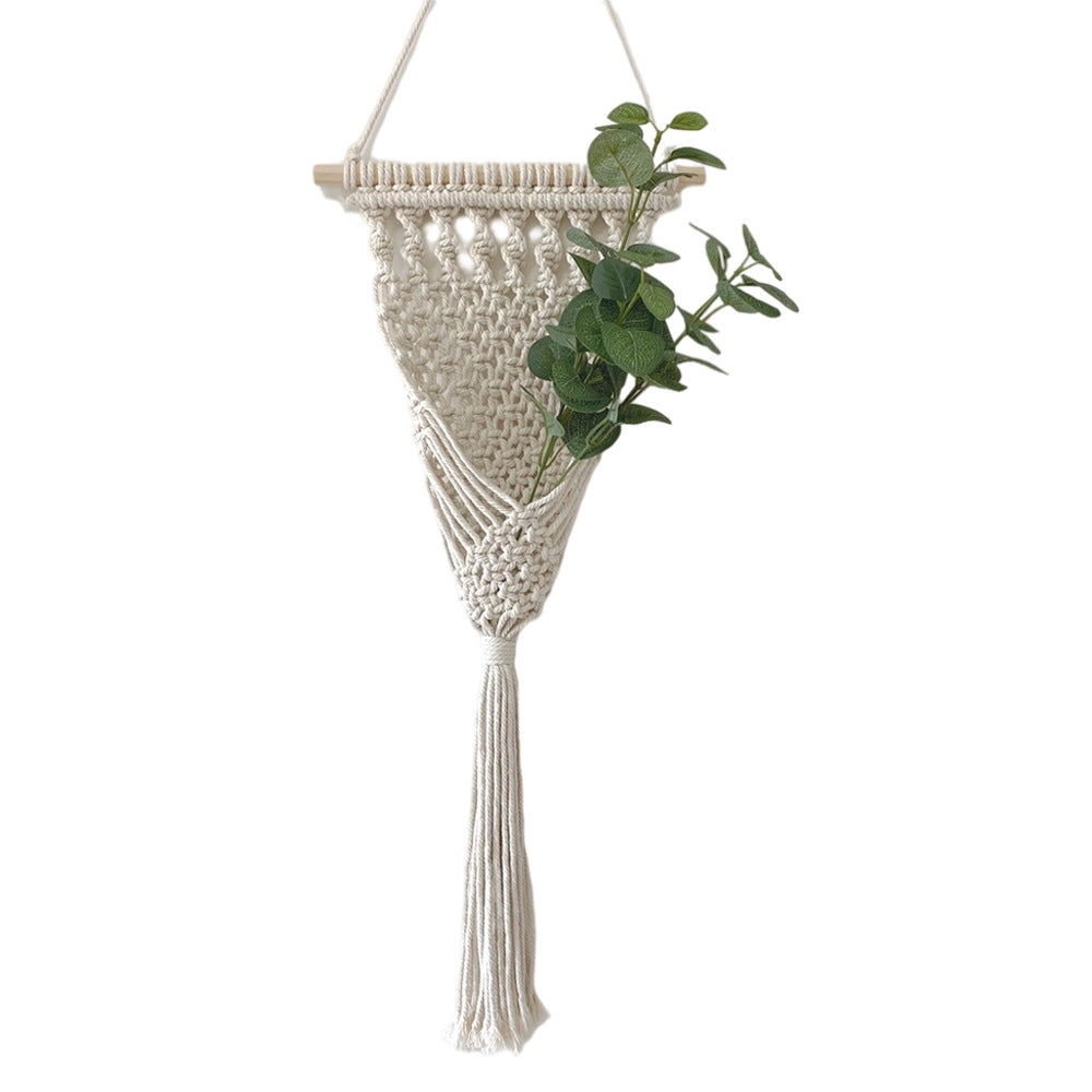 Dekorative Makramee Wandbehang mit eleganten Fransenquasten Karnz