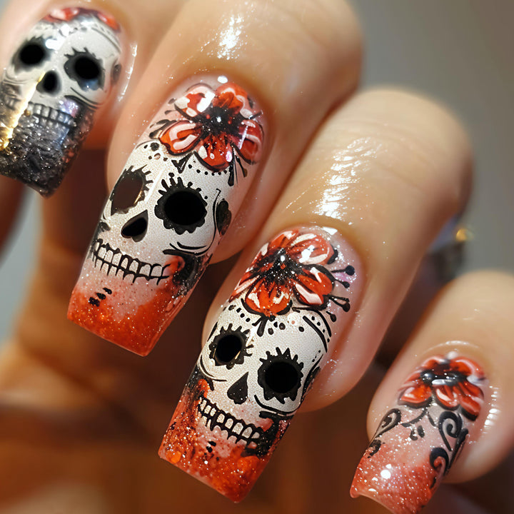 Kunstnägel Im Kreativem Totenkopf-Design Karnz