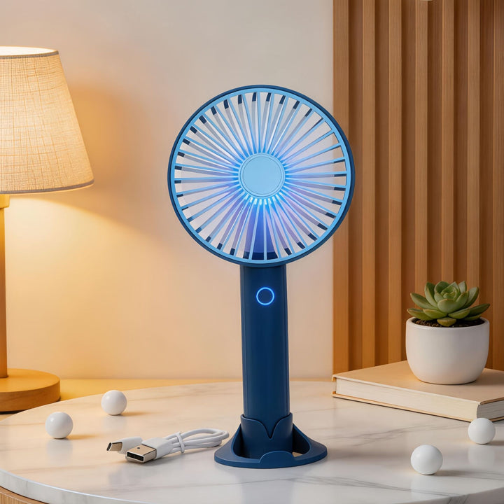 Damen Tragbarer Handventilator mit USB-Ladefunktion und LED-Beleuchtung Karnz