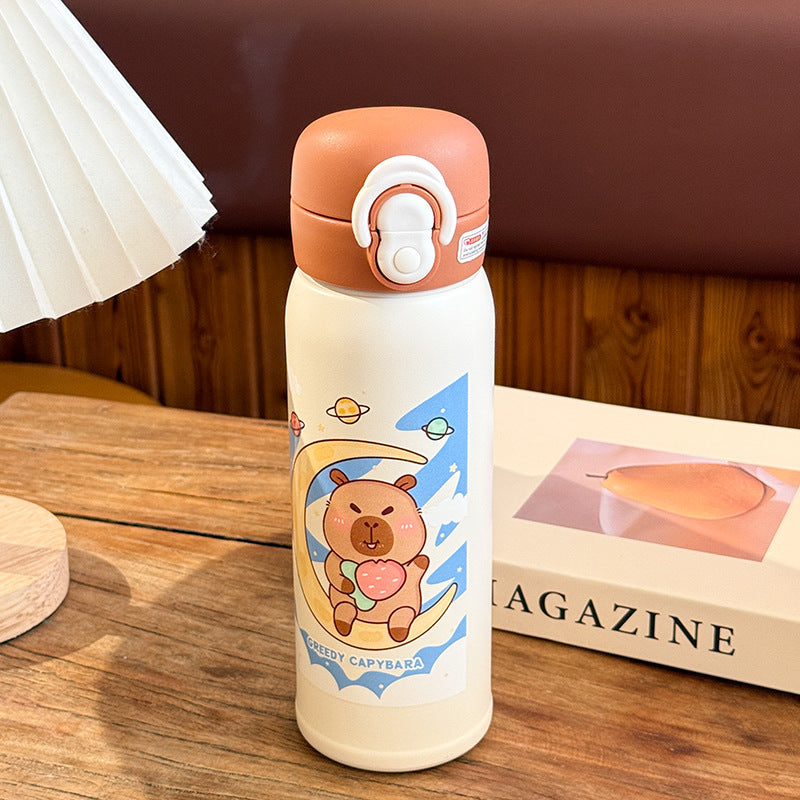Damen Isolierte Trinkflasche mit bunt gestaltetem Tiermotiv Karnz