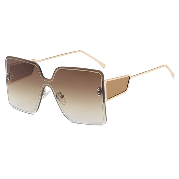 Damen oversized Geometric Sonnenbrille Karnz