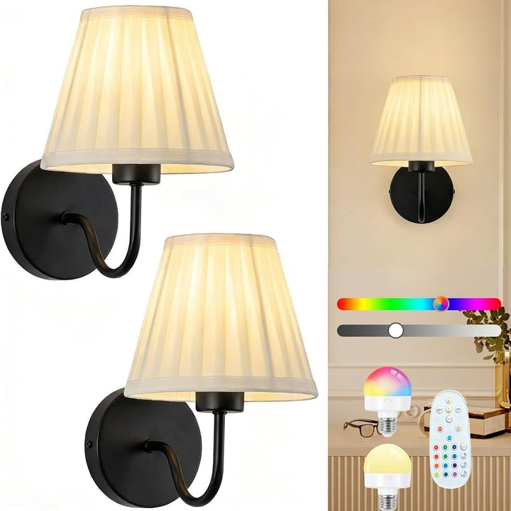 Moderne Stoff Wandlampe
